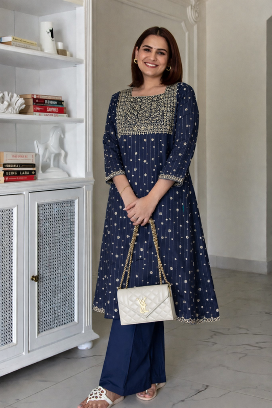 Soft elegance in a floral kurti