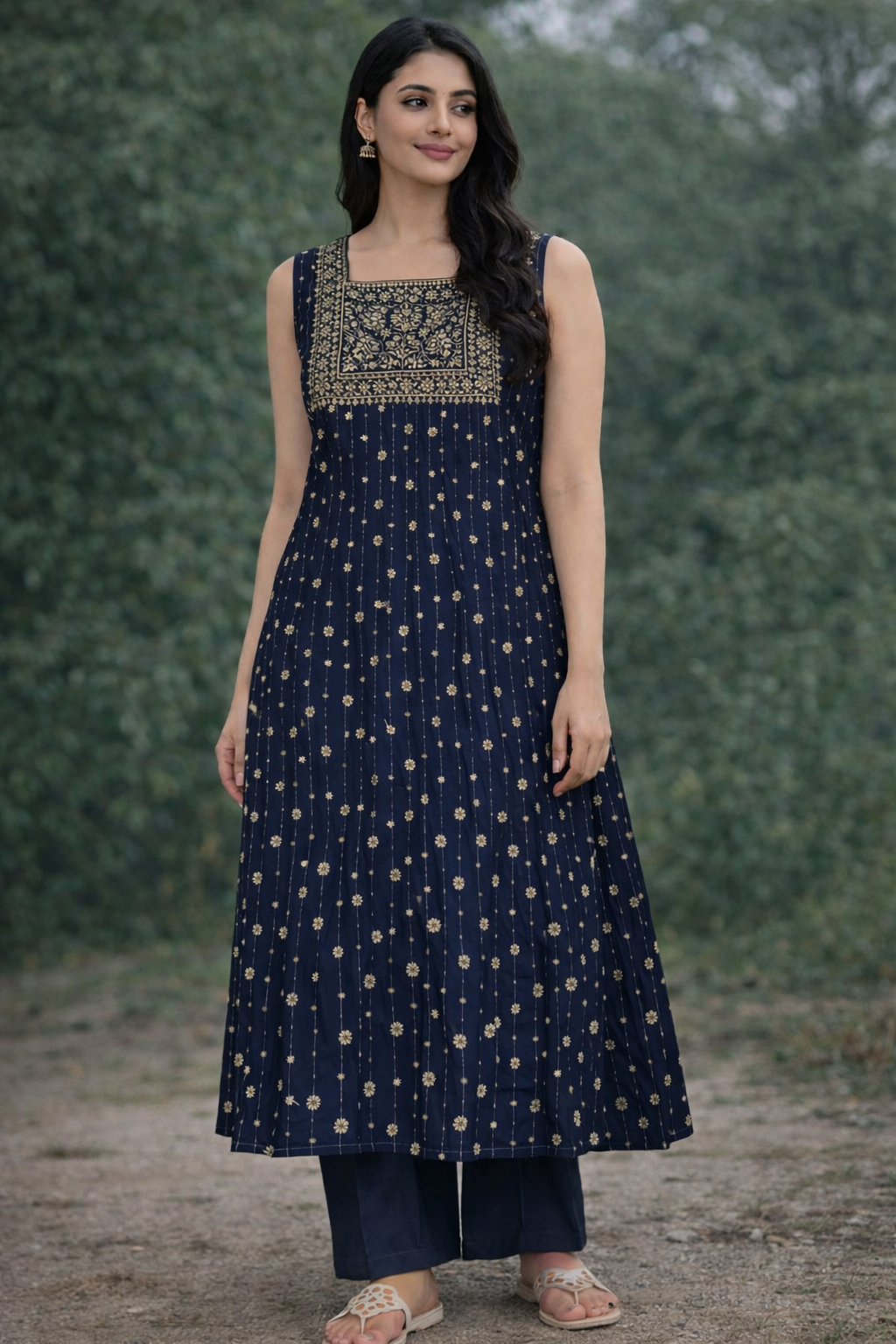 Soft elegance in a floral kurti