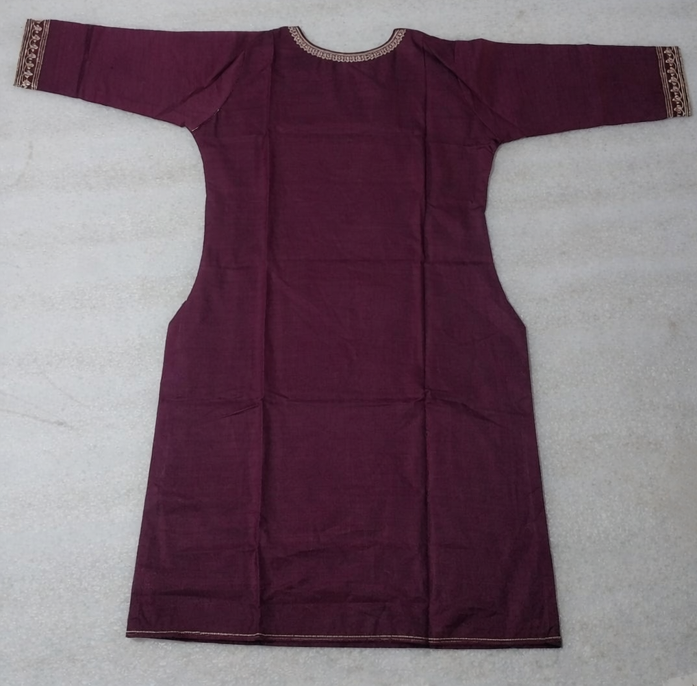 A deep teal blue pure cotton kurti
